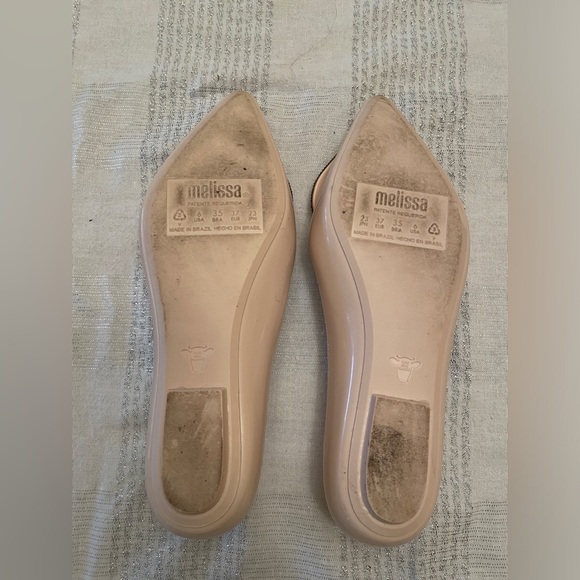 Melissa Pointy Heart Flats Size 6 - Picture 3 of 3
